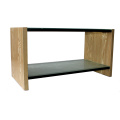 Geschnitzte Glas LED TV Stand